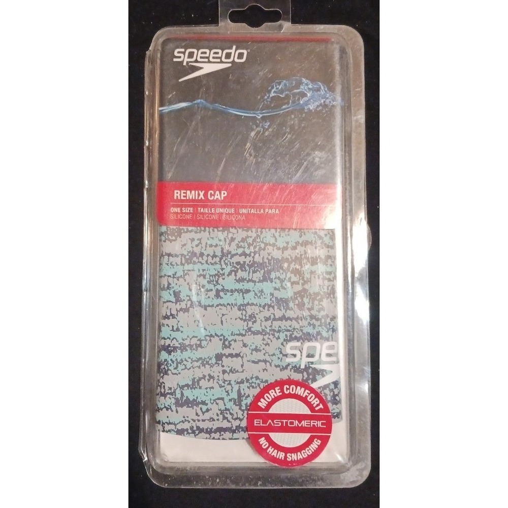 NEW Speedo Remix Adult Silicone Swim Cap, One Size